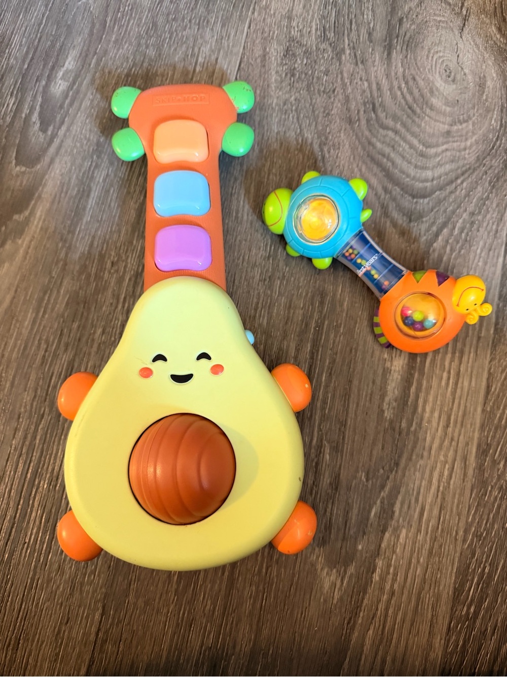 Skip Hop Avocado Musical Guitar Toy with rattle